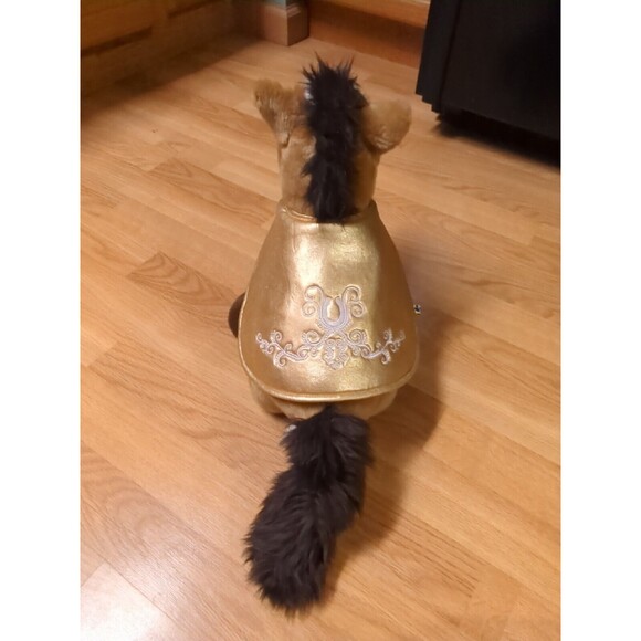 Build A Bear Horse Pony Plush Brown 13" Stuffed Animal Toy Mane Tail Gold Cape - Picture 6 of 10